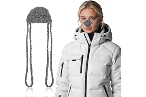 NUOBESTY NasenwäRmer Grau Aus Synthetischem Material Atmungsaktive Nasenabdeckung FüR Kaltes Wetter Handgefertigter Nasenschutz FüR Damen Und Herren Ideal Outdoor-AktivitäTen Und Zuhause