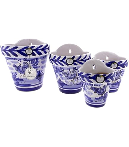 Lot De 5 Pots De Fleurs En Céramique Avec Drainage Et Soucoupe Attachée, Plantes Non Incluses