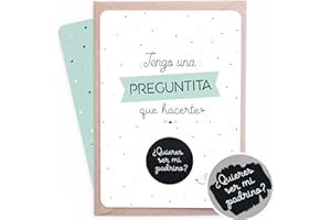 Manahia Tarjeta rascable - ¿Quieres ser mi Padrino? - para pedir futura Padrino - Anuncio de Bautizo - Regalo