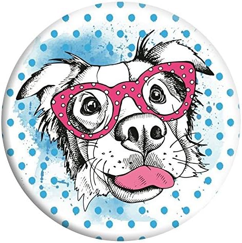 Multi-Function Mounts and Stands, Expanding Pop Stand and Grip Socket for Smartphones, iPhone and Tablets - Cute Glasses Dog