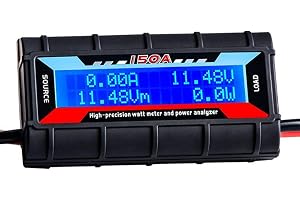 DollaTek Watt-mätare med hög precision 4,8 V ~ 60 V spänning 150 A meter kraftprestanda monitor med LCD-skärm för RC-batteri