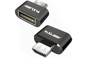ABRITY Micro USB to USB,USB to Micro USB Adapter,Micro USB Adapter,USB to Micro USB,USB Connector,Micro USB Connector,Micro USB to USB,OTG Adapter for Samsung Galaxy Tab S6 S7 Kindle Cable (2-Pack Black)