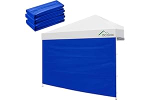 Acepic 3 Piezas Pared Laterales de Repuesto para Cenador de 3 x 3 m, Tela Oxford 210D Impermeable,Paredes Laterales para Jardín,Exteriores, Fiestas,Blanco(Cortina de Dosel no Incluida) (Azul, 3PCS)