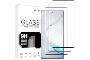 Vuciya zestaw 2+1 szkło hartowane kompatybilne z Samsung Galaxy Note 10 Plus, ochrona ekranu, zestaw 9 godzin, twardość szyby odporna na zarysowania folia HD przezroczysta