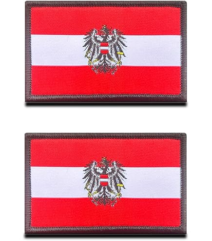 12er Set Österreich-Flaggen Aufkleber – Mini-Etiketten 33x20mm Selbstklebend
