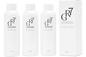 GR-7 Lotion de Cheveux Gris 125ml - 3 Pièces - Anti Cheveux Gris Homme et Femme, Baume Dissolvant de Cheveux Gris - Éloigne les Cheveux Gris