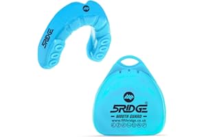 5RIDGE Mouth Guards for Boxing Men Adult Youth Junior Mouldable Rughby Sports Slim Fit Boil and Bite Gum Shield with Box MMA Hockey Basketball Muay Thai Football (Baby Blue, Adult Over 11 Years)