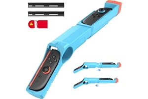 FASTSNAIL (Switch 2/Switch 1 Compatible) Gun Grip pour Splatoon 3/2, Support de Manette pour Joycon, Poignée Accessoires pour Nintendo Switch 2/Switch 1