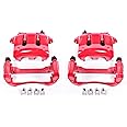 Power Stop Front S4928 Pair of High-Temp Red Powder Coated Calipers for Ford Mustang 2005-2010 [Model Specific]