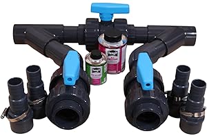 LionFlex Bypass Set Basic Deluxe 45° | Pool Schwimmbad Wärmepumpe Poolheizung Solaranlage | Präzise Regulierung des Wasserdurchflusses | Effiziente Pool-Optimierung