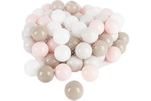 ‎BIECO Bieco Bälle für Bällebad Cotton | 100 Stück | Bunte Bälle | Bällebad Kinder | Bällebad Baby | Bällebad | Bällebad Bälle | Baby Ball | Ball Kinder | Spiele für draussen