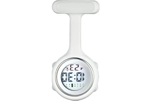 Avaner Orologio da Infermiere in Silicone con Spilla,Orologio Infermiere Uomo Donna,Orologio da Tasca Infermiere,Unisex,Fob Watch