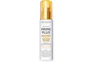Revlon Prime Plus Makeup & Skincare Primer, Brightening and Skin-Tone Evening, Formulated with Vitamin C and Lactic Acid, 30ml