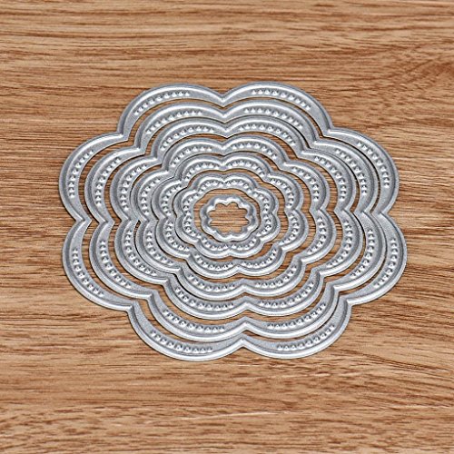 VENMO Blume Herz Metall Schneiden stirbt Schablonen DIY Scrapbooking Prägepapier Karten Album Tagebuch Schablone (C) - 2