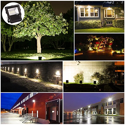 ProGreen NEUE Generation LED Flutlicht, schwarz, 30w, 3000k Warmweiß, 2500lm, wasserdicht IP65, nicht dimmbar, LED Flutlichtstrahler, Außenstrahler, LED Scheinwerfer, LED Außenleuchten [Energieklasse A++] (30w, 3000k Warmweiß) - 8