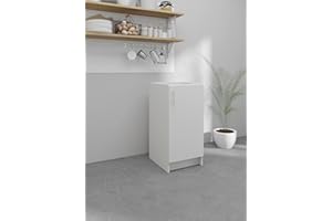 JD Greta Küchenunterschrank ohne Arbeitsplatte 40cm breit & 46,3cm tief (weiß) - Küchen Unterschrank Aufbewahrung mit Türen - Küchen Vorratsschrank & Aufbewahrungsschrank - Küchenschrank
