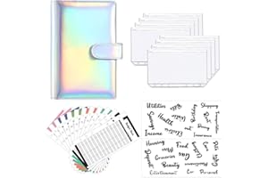 Cricia Segregator A11, skóra PU, kolorowa, klamra magnetyczna, organizer budżetowy, planer budżetowy, planer finansowy, segregator budżetowy, segregator budżetowy, segregator do budżetowania oszczędności pieniędzy