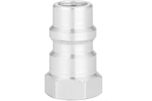 Aupoko Adapter Switch R12 R22 R502 to R134A Fast Quick Conversion, 1/4 SAE and 8v1 Thread AC Charging Adapter Plug(Silver)