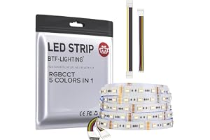 BTF-LIGHTING LED-remsa RGBCCT 5050SMD 5 m, 60LEDs/m 2700K-6500K, DC12V, IP30