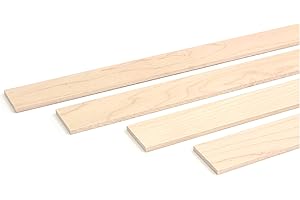 wodewa Listón de madera de arce barnizado, 1 m, listón de terminación, 30 x 4 mm, moldura decorativa para revestimiento de pared, techo o suelo, para manualidades