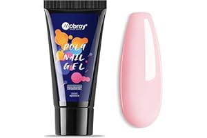 Mobray Poly per Unghie Gel Rosa 60 ML Poly Nail Gel Ricostruzione Unghie, Acrylgel Acrigel Estensione Enhancement Builder Unghie Gel Art Salon Kit