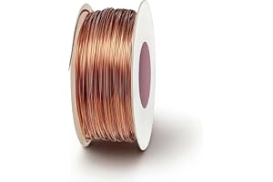 Eulihent ren koppartråd 1 mm x 20 m T2 tomma koppartrådar pysseltråd smyckestråd kopparspolar koppartråd för svetsning, experiment, smycken, trädgård, växter