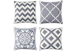 ARVOV Outdoor Cushions Cover Waterproof, Outdoor Bench Seat Cushions Waterproof, Tropical Plants Waterproof Cushion Cover, Waterproof Throw Pillow Covers for Patio Garden Blench Living Room Sofa - 45 x 45cm