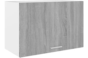 vidaXL Armario Colgante Estantería Flotante Organizador Almacenamiento Mueble de Cocina Decoración Madera Contrachapada Gris Sonoma 60x31x40 cm