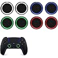 8 Pcs Thumb Grips Compatible with PS5 & PS4 Controller Controller Grip Silicone Cover Joystick Protection Attachments Game Controllers, Convex and Concave-Raised Dots & Studded Design