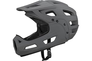 Aomiun Casques pour Adulte Casque De Vélo De Montagne Intégral pour Adulte Et Homme, 18 évents avec Mentonnière Amovible Et Visière pour VTT 54 à 61 cm