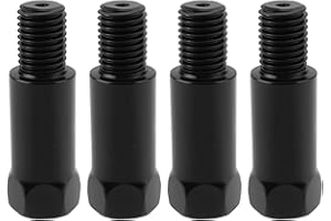 SG Store 4X Elevadores de Espejo M10x1,25 para Motocicleta Extensores de Espejo de 43 Mm Adaptador de Ajuste de Altura Rosca Izquierda Y Derecha.