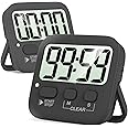 Antonki 2 Pack Digital Timer for Kids, Magnetic Countdown Kitchen Timers for Cooking, Egg, Classroom, Teacher, Exercise, Study, Oven - Battery Included