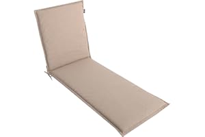 ‎LILENO HOME LILENO HOME Sonnenliege Auflage [1er Set - Rollliege] in Taupe - Gartenliegen Polster für Strandliege (190x60x5cm) Malt