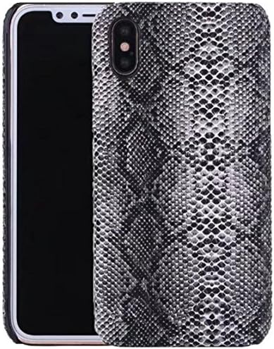 iPhone X Case, Ragetorc Snake Skin Pattern Soft PU Leather Bumper Case [Snakeskin Pattern] All Around Protection [Slim Fit ] iPhone 10 (Black)