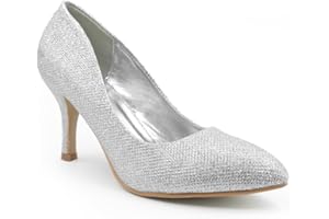 FASHION THIRSTY Womens Ladies Low MID HIGH Kitten Heel Pumps Pointed Toe Work Court Shoes