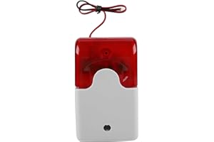 DEMERAS Alarm stroboskopowy czerwone ?wiat?o 12 V przewodowy stroboskop syrena d?wi?kowy alarm stroboskopowy czerwona syrena d?wi?kowa system alarmowy w domu Inne alarmy antykradzie?owe