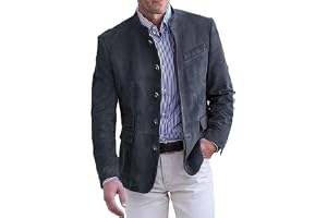 Herr mocka blazer jacka – klassisk smal passform enkelknäppt mockakappa – mjuk bekväm vardaglig kostymjacka för män – snygg lätt blazer för vardagskläder – vintage retro mocka jacka