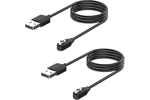MENEEA 2 Pack 1M Cable de Charge Magnétique pour AfterShokz Aeropex AS800 & Shokz OpenRun Pro & OpenRun & OpenRun Mini & OpenComm Casque Bluetooth à Conduction Osseuse, Cordon de Chargeur pour AfterShokz