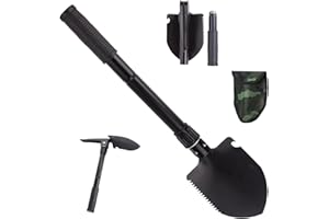 HETING-YQ Pelle Pliante Pelle Multifonction en Acier Mini Pelle de Survie Portable avec Sac de Transport pour Camping Randonnée Jardinage en Plein Air