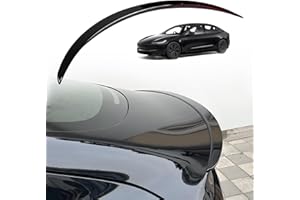‎BESTEVMOD BestEvMod 2024 Tesla Refresh Model 3 Highland Spoiler Wings OEM Style ABS für Refreshed Tesla Model 3 Highland Rear Trunk Spoiler Lip Tail Wing Zubehör (Glänzend Schwarz)