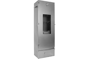 ‎GRAFNER Grafner XXL Räucherofen mit 6 Etagen, Sichtfenster und Thermometer, legierter Stahl, 12x Haken, Räucherschrank zum Heißräuchern und Kalträuchern, Smoker für Fisch Fleisch Käse Gemüse