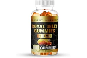 HEALTHY MATTERS Organic Royal Jelly Supplement- 500mg Royal Jelly Gummies with Essential Nutrients for Immune Support & Overall Well-Being- 100% Pure Royal Jelly Free from Gluten, Soy & Dairy- 60 Gummies