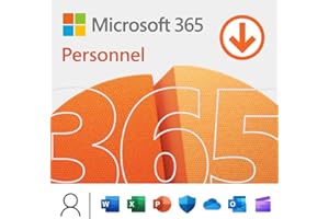 Microsoft 365 Personnel | Office 365 apps | 1 personne | 1 an ​| PC/MAC, tablette et smartphone | Téléchargement