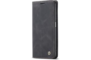 JMstore Funda Compatible con Xiaomi Redmi Note 10/Redmi Note 10S, Magnético Carcasa Funda Móvil Billetera Cuero Funda con Tapa Libro Caso Soporte Plegable (Negro)