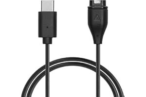 kwmobile Ładowarka kompatybilna z Garmin Swim 2 / Tactix7 / Enduro/Epix 2 / Epix Pro - kabel USB-C do ładowania smartwatcha - czarna