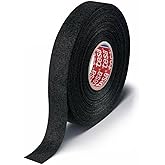 Almond10 Tesa Hairy Tape Polyester Cloth Cable Wrapping Tape 19mm x 15 Meters Black
