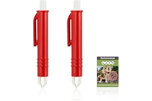 Nepfaivy Tire Tique et Pince a Tique pour Chien - 2 Pince à Tiques pour Chat et Humains, Pince à Anti Tiques pour Tiques de Toutes Tailles
