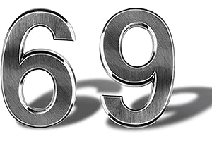 SINXIOER Samoprzylepny numer domu ze stali nierdzewnej, wysokość 8 cm, numer ulicy, designerski numer drzwi (6)