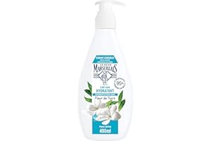 Le Petit Marseillais - Lait Soin Hydratant (Flacon-Pompe de 400 Ml) – Lait Corps pour Peaux Sèches – Lait Corporel Hydratation 48H à la Fleur de Tiaré