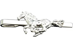 WILLIAM STURT FINE PEWTER Galloping Horse Tie Clip – Handmade in Pewter by William Sturt, Equestrian Gift for Him